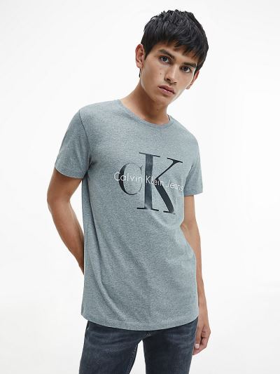 Calvin Klein Ruhák HU743153 | Calvin Klein Logo Férfi Póló Szürke